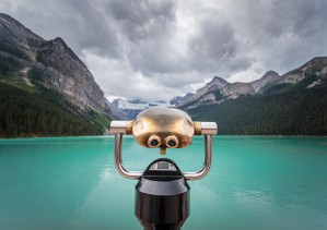 Viewing Glass Lake Louise